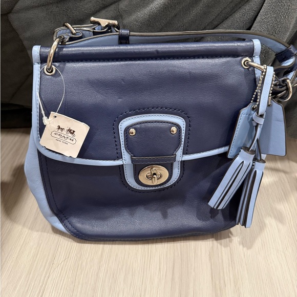 NWT Coach Willis Blue Crossbody Bag - Picture 1 of 10